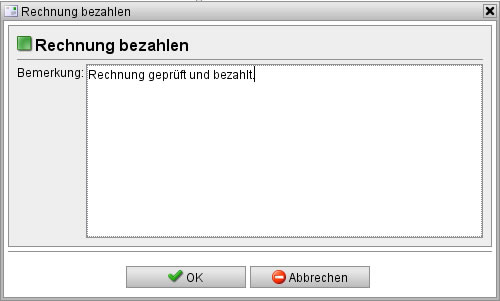 Rechnung bezahlen
