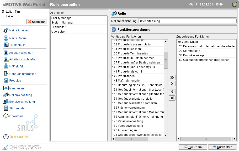 Funktionen zuweisen