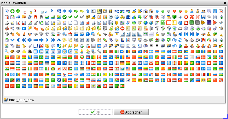 Auswahl eines speziellen Icons für die neue Produktart