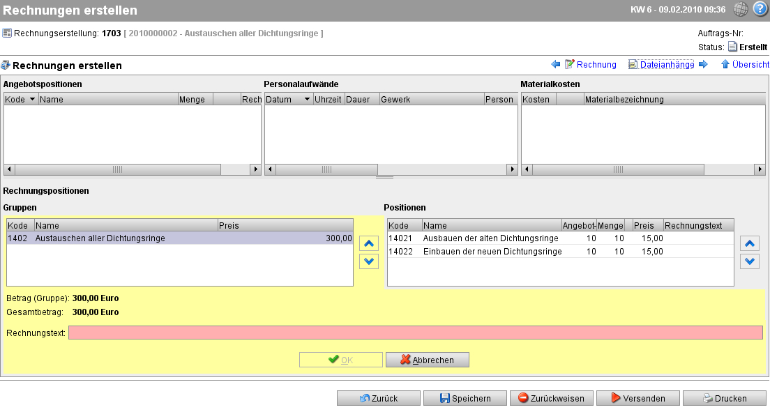 PlugIn „Rechnungserstellung“