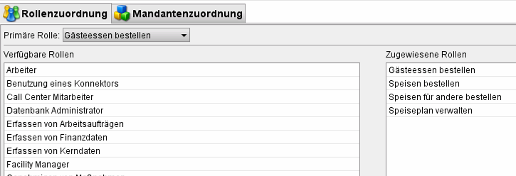 Rollenzuweisung für Benutzer