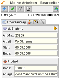 Details eines Arbeitsauftrags