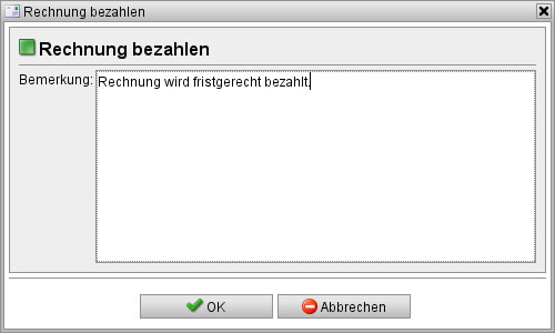 Rechnung bezahlen