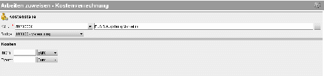 Änderung der Kostenstelle